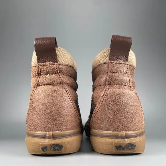 VANS Sk8 Hi MTE-1 Men's Size 11 Brown Leather Outdoor Hiking Sneakers Casual EUC - Picture 3 of 9